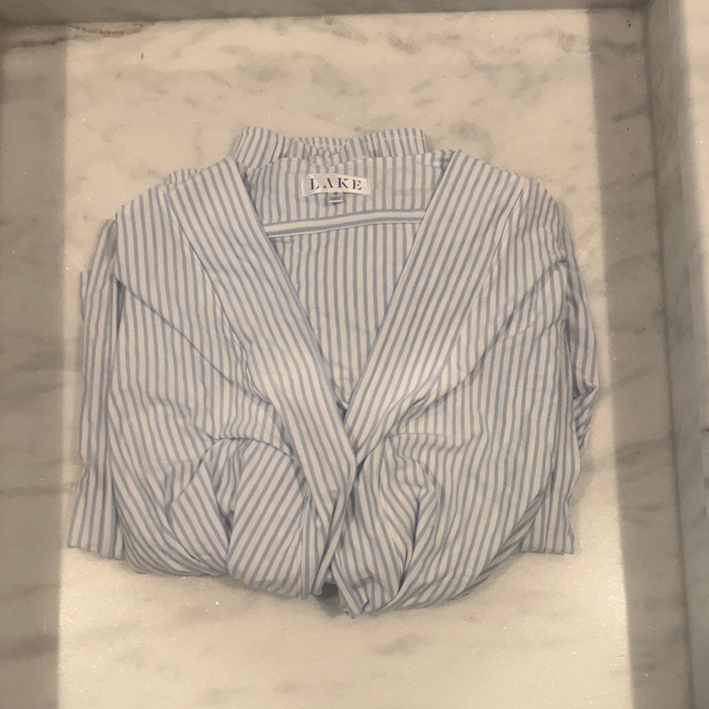 Striped Blue Pajama Set